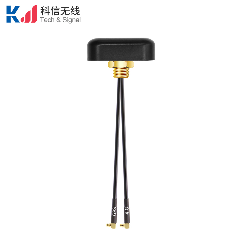 方形款4G+GPS二合一組合天線MMCX-J彎公頭內針接頭